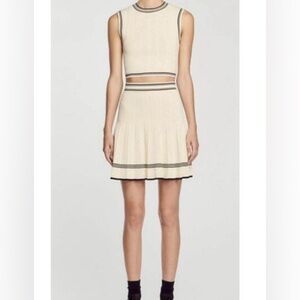 House of Harlow 1960 Preppy Knit Sweater Skirt Set New - Size M